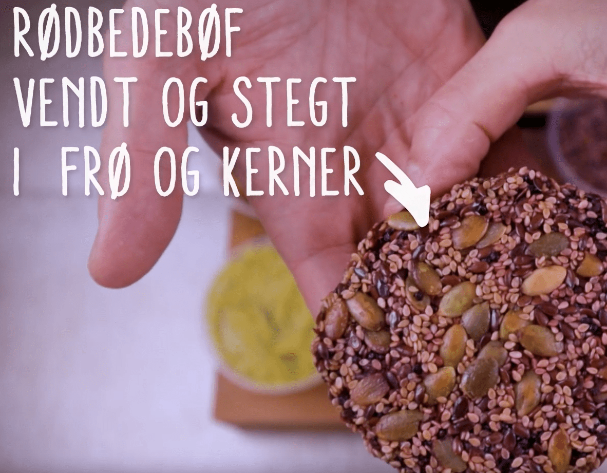 rødbedebøf vendt i kerner